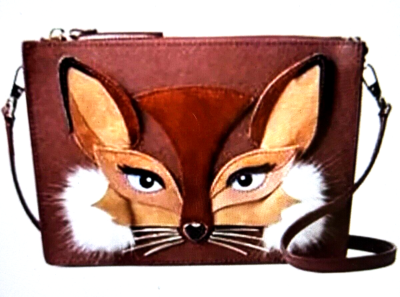 Kate Spade So Foxy Clarise Fox Crossbody Purse Bag Clutch  display picture 3