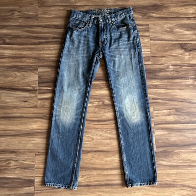 American Eagle Jeans Mens 28x32 Blue Slim Straight Light Wash Actual 28x30