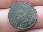 1876 Indian Head One Cent Penny- Fine/VF Details, LIBERTY Shows