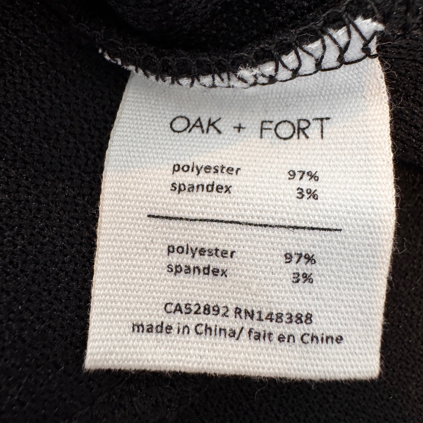 OAK + FORT Swing Sweater Mini Dress XS Mock Neck Black Pockets A-Line Minimalist