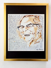 LEROY NEIMAN +  VINCE LOMBARDI  + 1970'S + SIGNED PRINT FRAMED