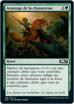 MTG Magic M21 - [x4] Hunter's Edge / Avantage de la chasseresse, French / VF