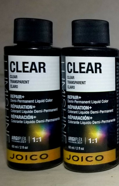  2 LOT Joico Lumishine Repair Demi Permanent Liquid Hair Color CLEAR 
