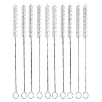 Long Straw Brush Nylon Pipe Tube Cleaner 10ihch X 2/5inch Set Of 10