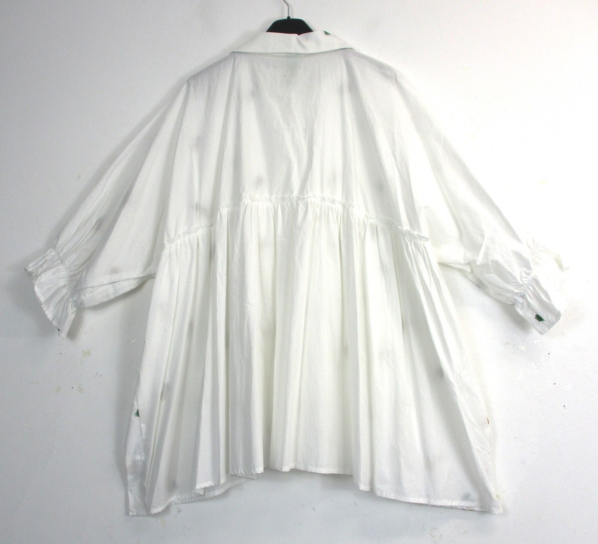 Tunique Brodée En Coton 100% Taille Plus (20-24) - Style Boho, Manches Lanterne, Neuf Avec étiquettes