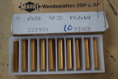 10 Mapal AS 93 R6W Carbide Blade Inserts