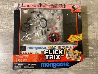 Flick Trix BMX FT BIKE SHOP MONGOOSE CHROM + WEISS 2x METALL MODELL FAHRRAD NOS