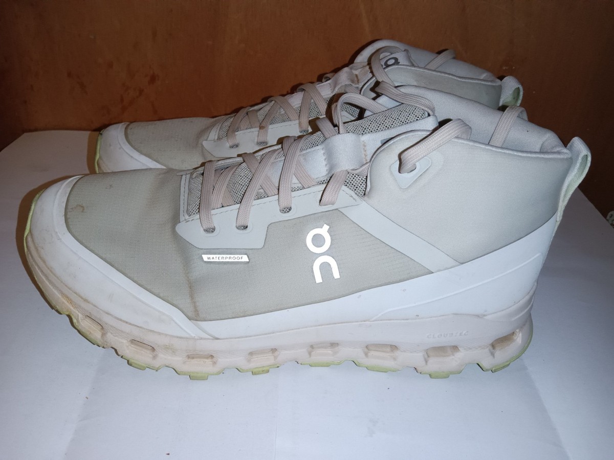 On Cloud Waterproof Trail Running Shoe Ice/Limelight Women display picture 3