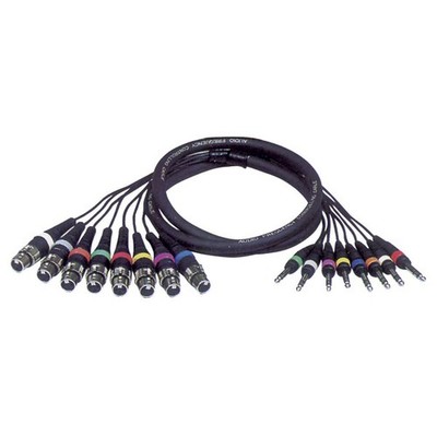 DAP Peitsche 8-Weg XLR Weiblich zu Jack Stereo 6m