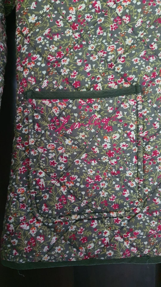 Henleys Quilted Jacket Coat Top Floral Pattern Size 10 Measurements Provided - Image 4 of 4