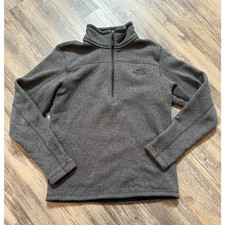 The North Face Men  s Small Gray 1/4 Zip Fleece Jacket Outdoor Pullover