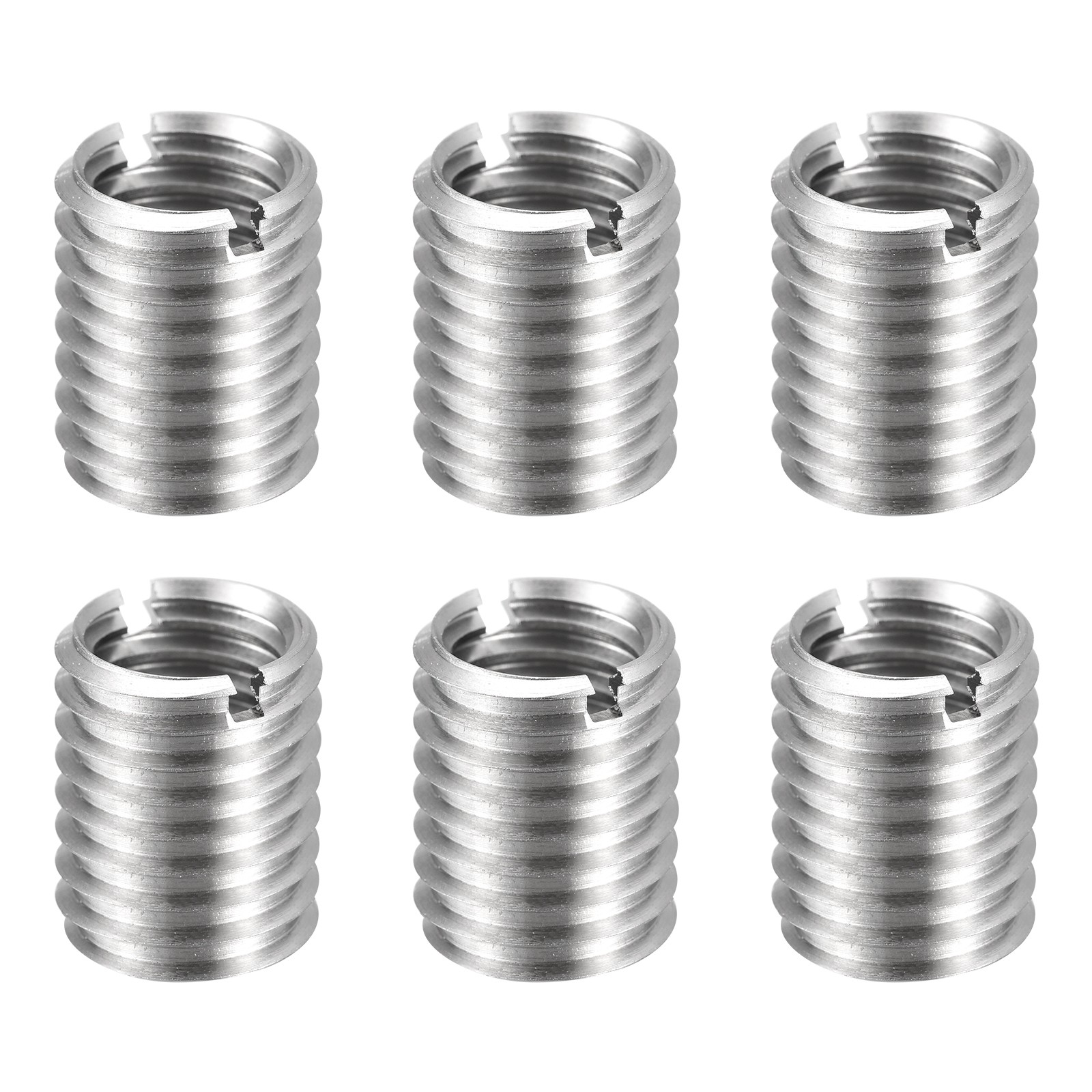 6pcs M12x1.75 Male to M10x1.5 Female Thread Repair Insert Reducing Nut 15mm Long
