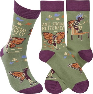 Primitives by Kathy Anti-Social Butterfly Socks 115102