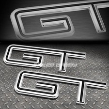 PARA MUSTANG/ESCORT GT 2X METAL PARACHOQUES MALETERO PARRILLA EMBLEMA CALCOMANÍA LOGOTIPO INSIGNIA NEGRO