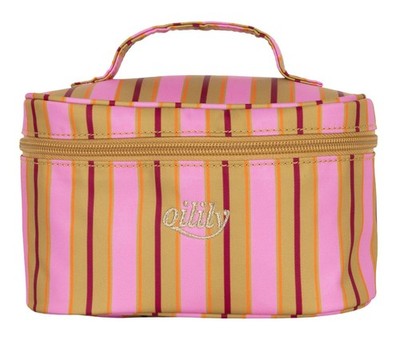 Oilily Cila Beauty Case Kosmetiktasche Amber Gold rosa khaki Neu