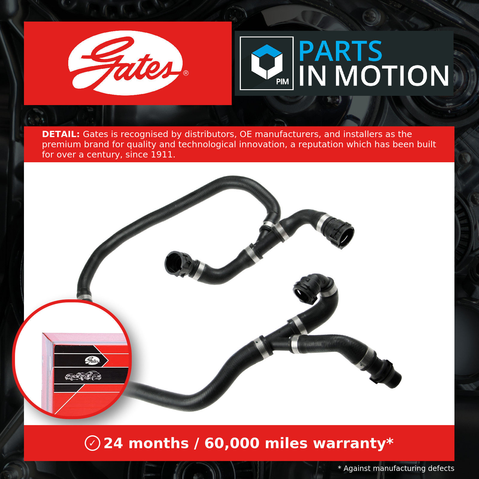GATES 02-1771 Heater hose for BMW - Image 9