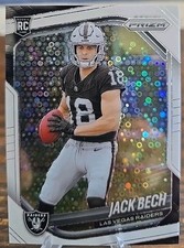 2025 Panini Prizm Football - Jack Bech PRIZM WHITE Disco #346 LV Raiders