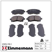 Zimmermann BremsbelÄGe Bremsbelagsatz Vorne FüR Subaru Forester Impreza Legacy 5