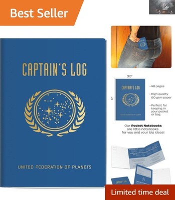 Compact Star Trek Captain's Log Notebook - Perfect for Sci-Fi Fans & Note-Taking