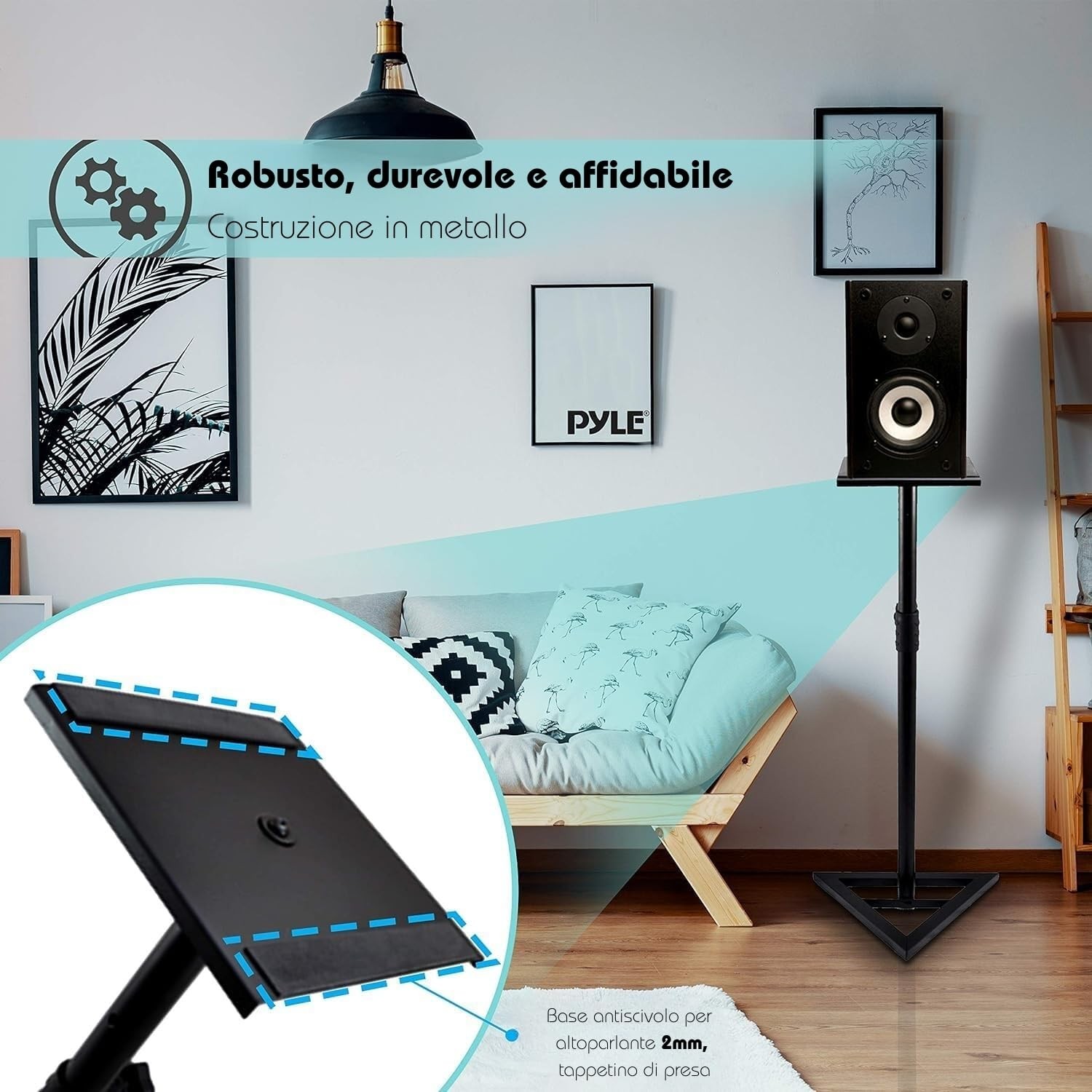 Stand Diffusori Regolabili | Stativi Casse Altezza 132 cm Professionale - 2