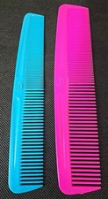 Set 2 Vintage Goody Hair Combs Hot Pink Teal Green Plastic 80s 90s Retro Pocket