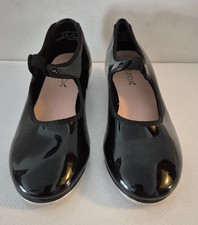 Capezio Black Patent Leather Tap Shoes - Size 3