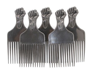 5 Vintage Black Power Fist Afro Pick Combs Lot of 5 | 1970 NOS  #668