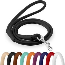 CollarDirect Rolled Leather Dog Leash 6ft, Soft Training Leather Dog Leash for P