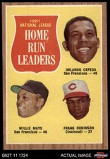 1962 Topps #54 Orlando Cepeda NL HR Leaders Giants / Reds HALL-OF-FAME 7 - NM