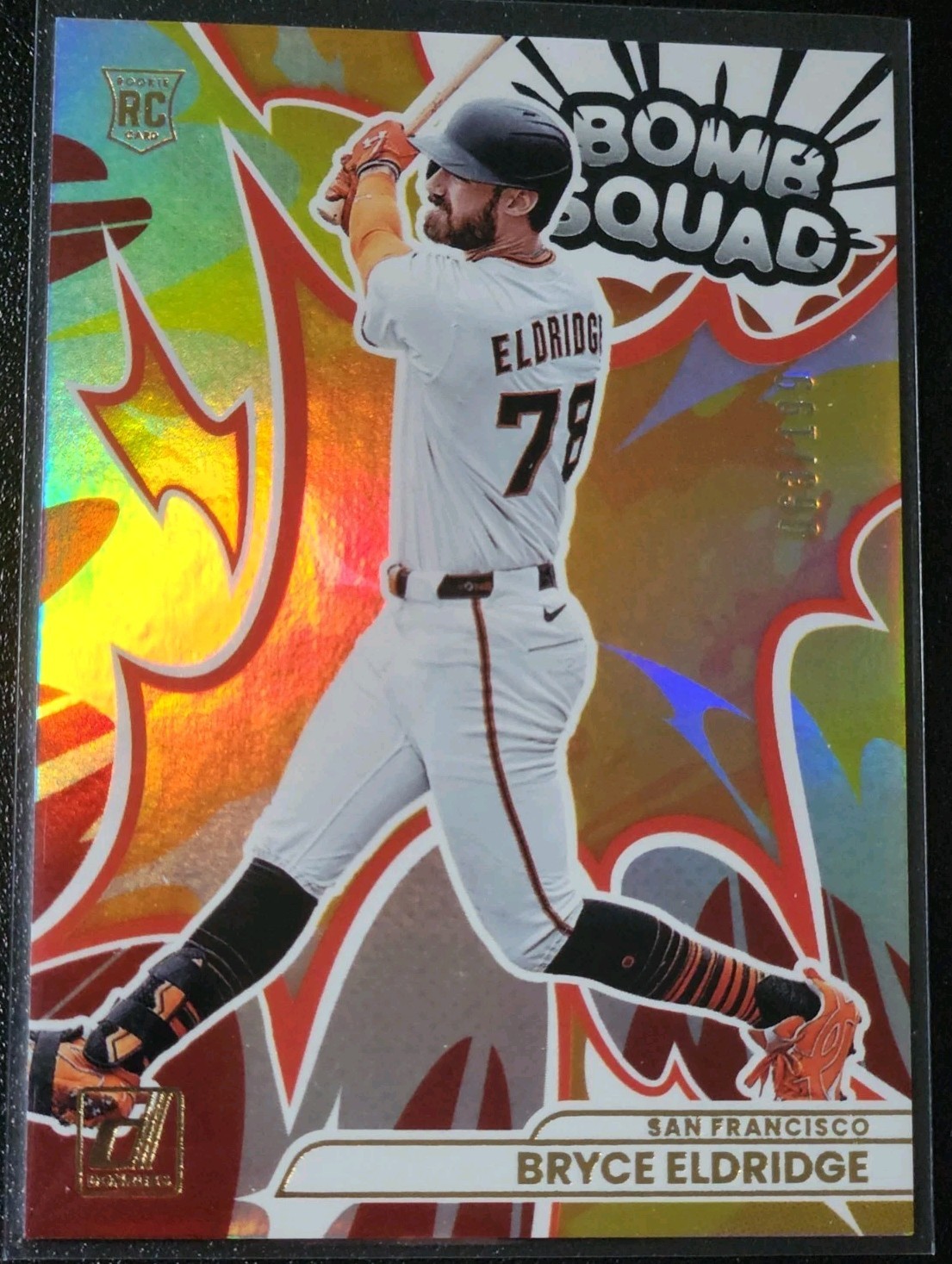 2026 Donruss #1 Bryce Eldridge RC Bomb Squad Holo /199 Giants