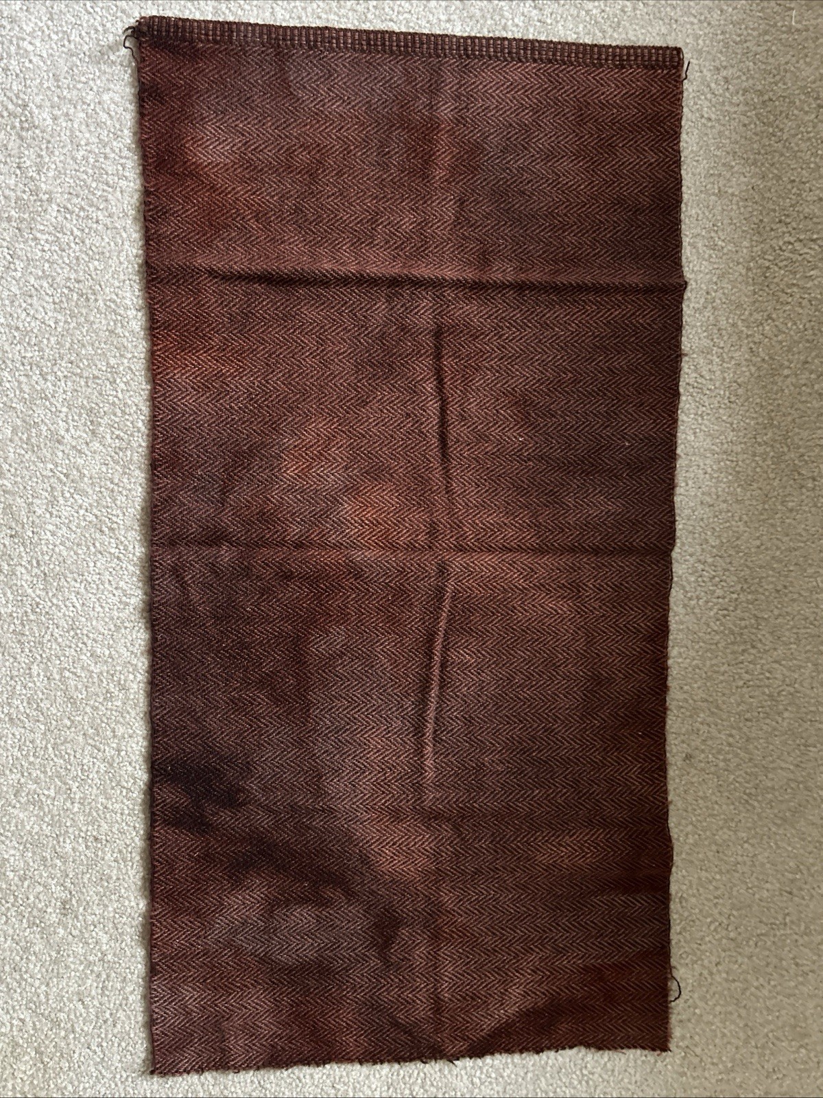 Lovely Brown Wool Herringbone Fabric 27x15 Inches | eBay