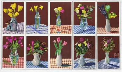 David Hockney 10 Postkarten Blumen Serie