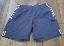 Adidas Men's Size Large Shorts Climalite Gray Polyester, 2 Pockets