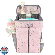 Llama Bella Hanging Diaper Caddy - Baby Diaper Organizer for Changing Table -