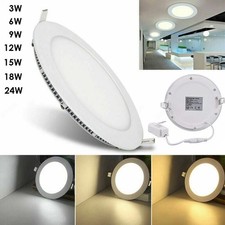 6W 9W 12W 15W 18W LED Recessed Ceiling Panel Down Lights Bulb Slim Lamp Fixture