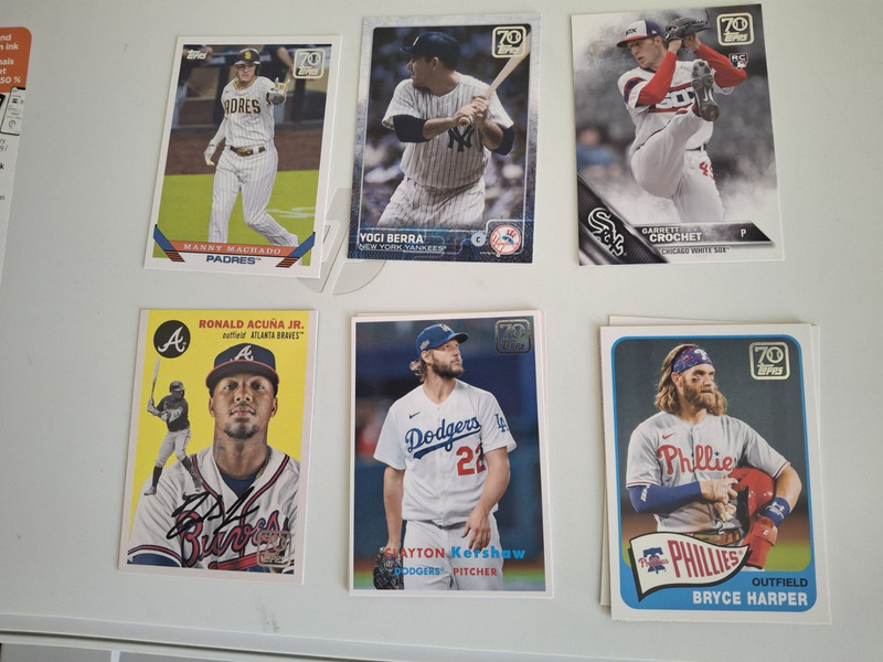 10 different 2021 Topps Update 70 Years of Topps Baseball insert cards-stars &RC