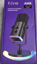 FiFine AM8 XLR/USB Dynamic Microphone Black NEW