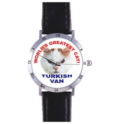 WORLD'S GREATEST CAT WATCH: TURKISH VAN, FELINE, SWIMMING,MEOW, RARE COLLECTIBLE