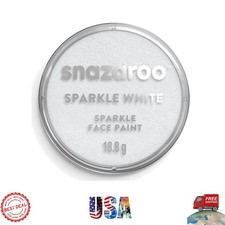 Hypoallergenic Sparkle White Face Paint - 0.66oz Pot, Easy Application for Kids