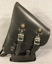 Leather Works 318L Left Side motorcycle Saddle Bag, Black. Retail new $170