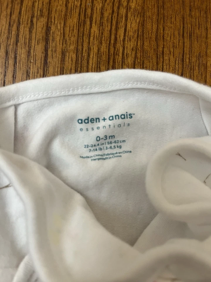 Saco de dormir Aden+anais 100% algodón muselina, saco de dormir, conejitos pequeños 0-6 meses Foto 2 de 2