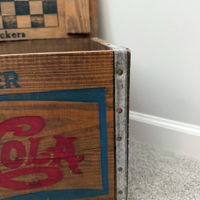 Ancienne Boîte Publicitaire Pepsi-Cola En Bois - Caisse "plus Grande, Meilleure Boisson"