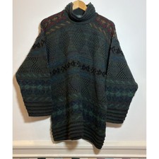 Gaeltarra Ireland Wool Blend Turtleneck Sweater Men's Medium Fair Isle Pattern