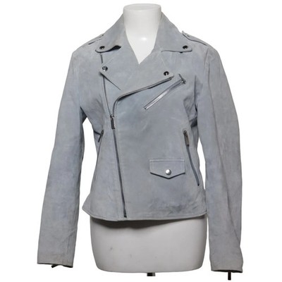 Mango, Bikerjacke, Damen, Größe: L, Grau, Leder/Polyester, Einfarbig #wFs