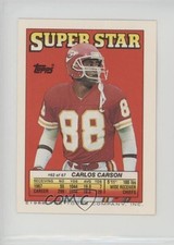 1988 Super Star Sticker Back Cards Carlos Carson Mike Quick Stephen Starring fm0