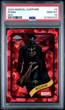 2025 Topps Chrome Marvel Sapphire Edition Ronin Red /5 PSA 10