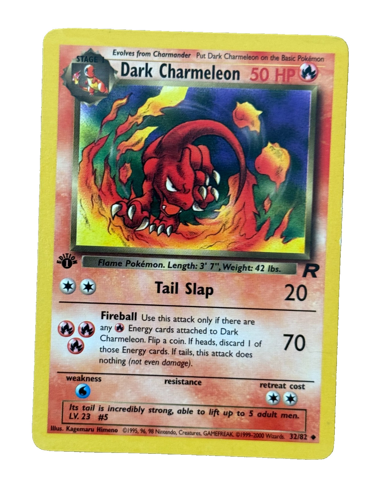 Dark Charmeleon 32/82 Pokemon Team Rocket Regular Near Mint 1st Edition card