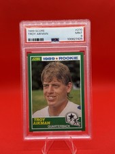 Score 1989 Troy Aikman #270 Rookie PSA 9 Dallas Cowboys Football