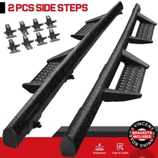 Fit 20-26 Jeep Gladiator 4 Door JT Drop Side Step Running Boards Nerf Bar BDKA