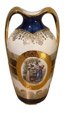 Viktorianische Wiener Stil Miniatur Urne Vase Kobaltblau Gold Bienenstockmarke